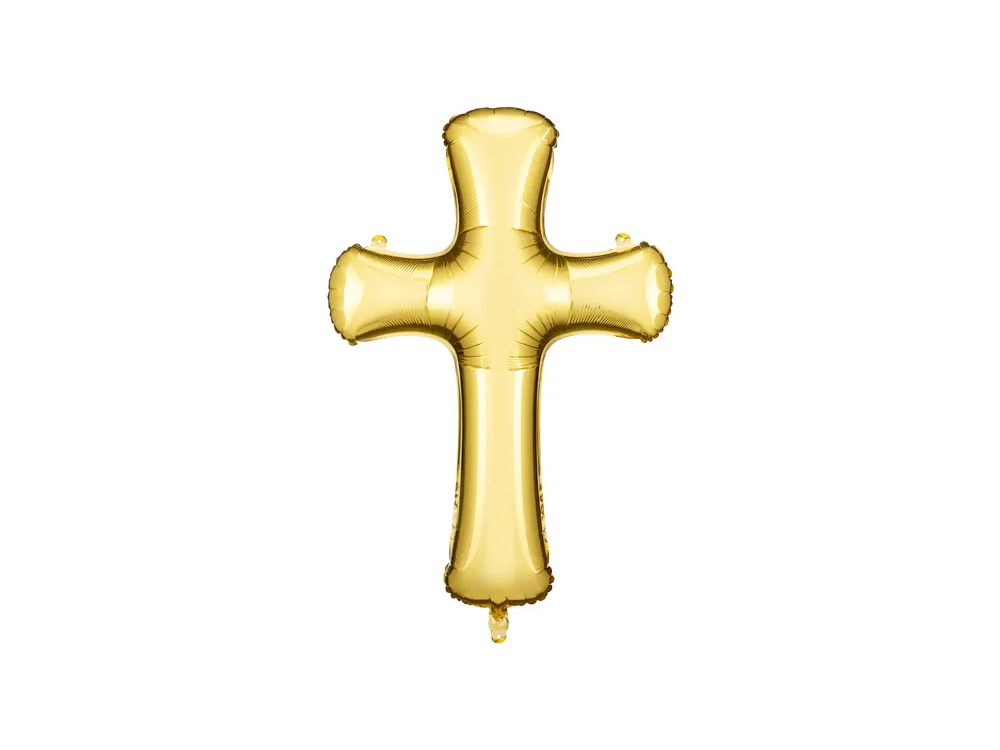 Communion foil balloon Cross - PartyDeco - 91 x 63 cm