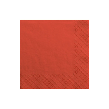 Paper napkins - PartyDeco - red, 33 x 33 cm, 20 pcs.