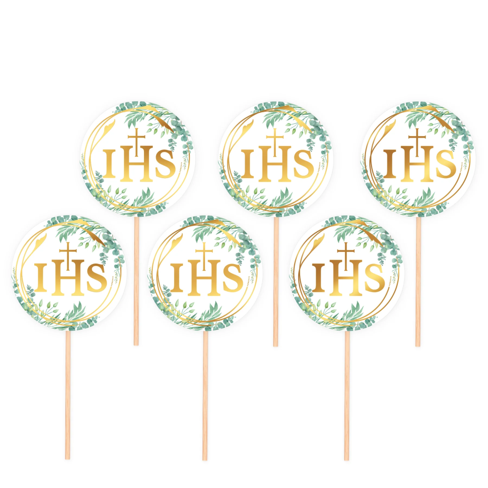 Communion muffin toppers IHS - 6 pcs.