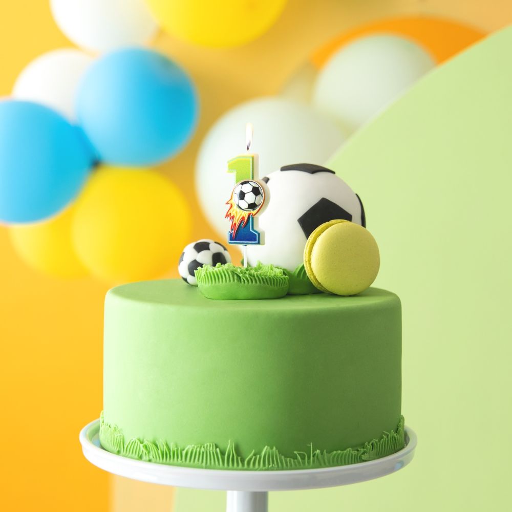 Świeczka urodzinowa Football - cyferka 1