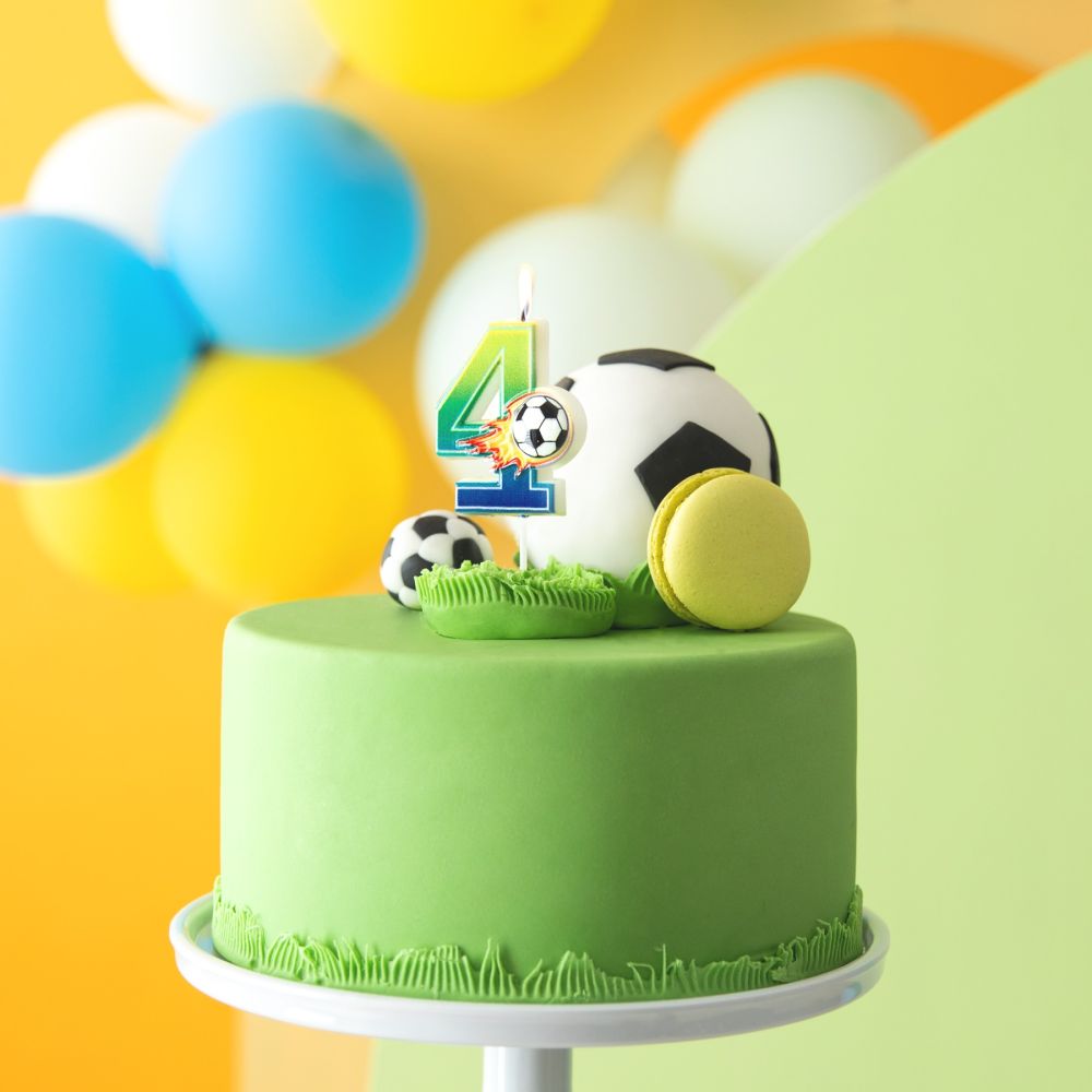 Świeczka urodzinowa Football - cyferka 4