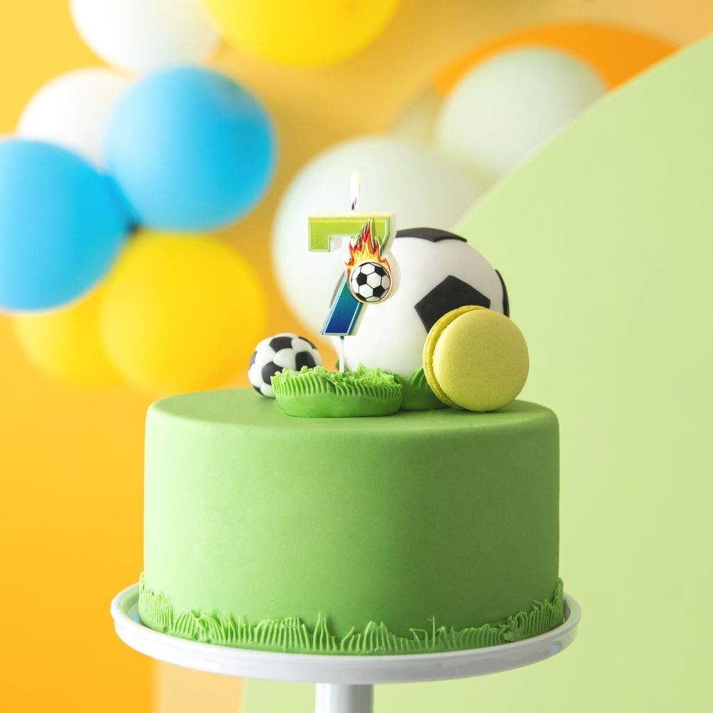 Świeczka urodzinowa Football - cyferka 7