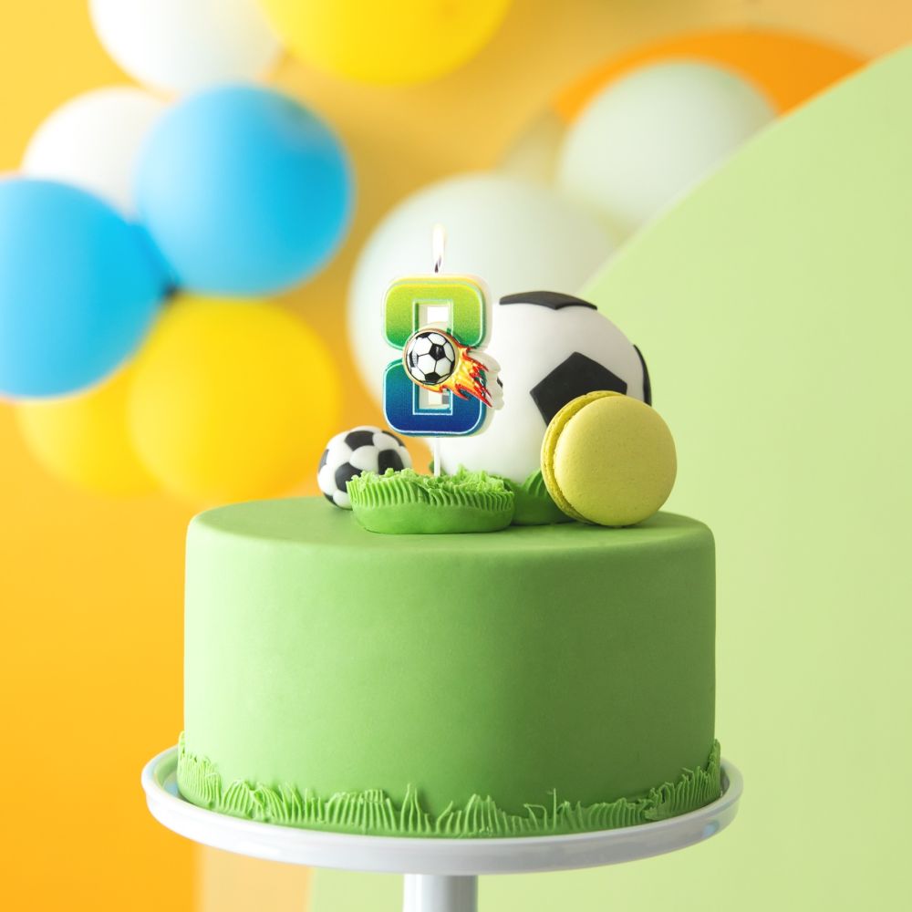 Świeczka urodzinowa Football - cyferka 8
