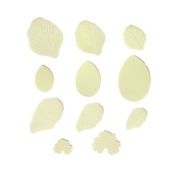 Set of molds for decorations made of sugar paste - Leaves, 11 pcs.