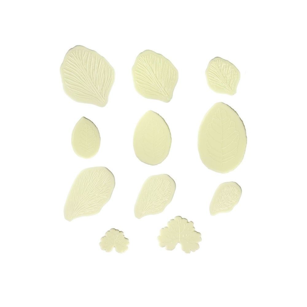 Set of molds for decorations made of sugar paste - Leaves, 11 pcs.