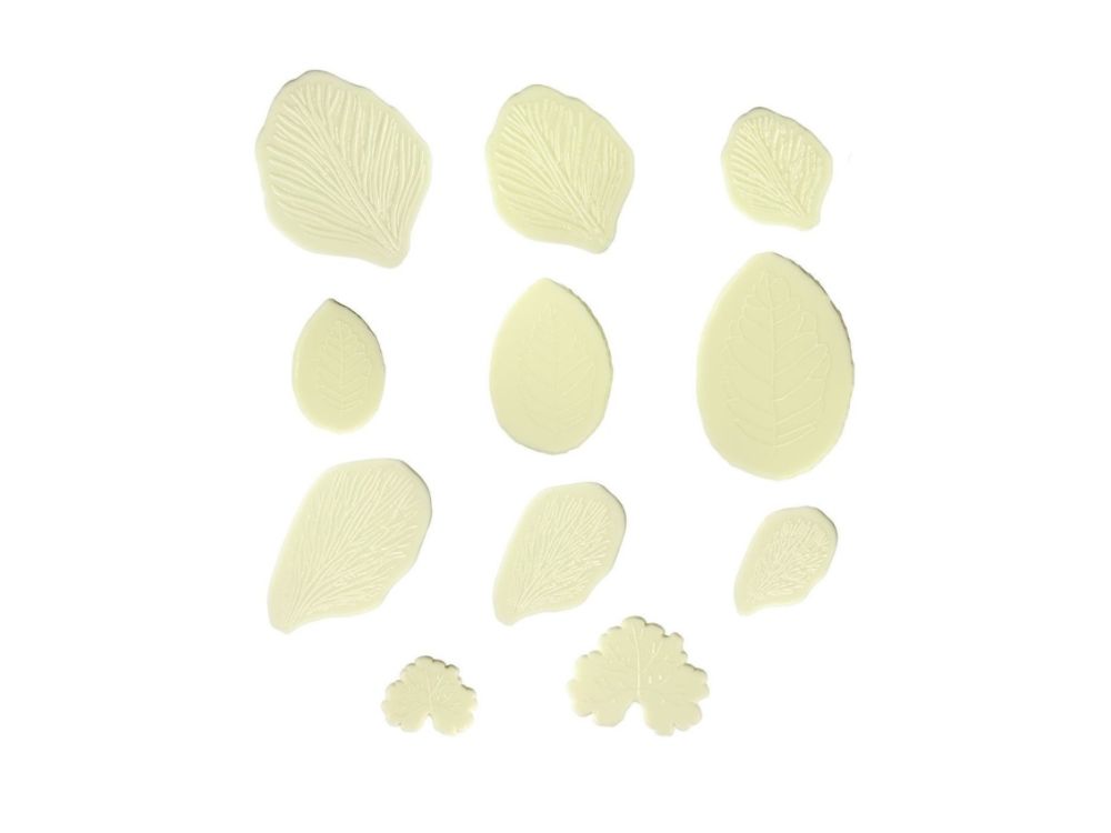 Set of molds for decorations made of sugar paste - Leaves, 11 pcs.