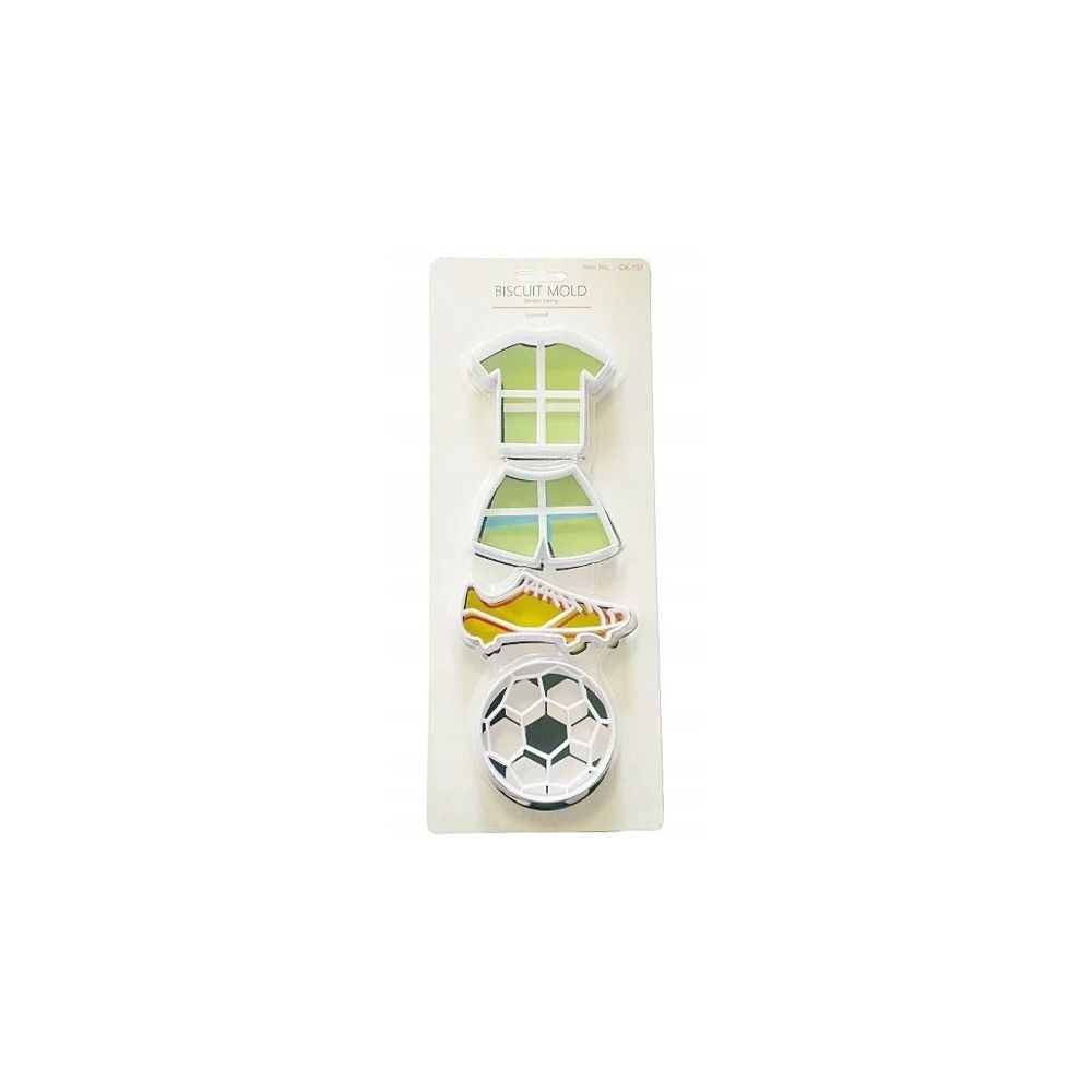 Cutters with cookie templates Football - 4 pcs.