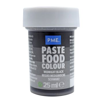 Paste food colour Midnight Black - PME - 25 ml