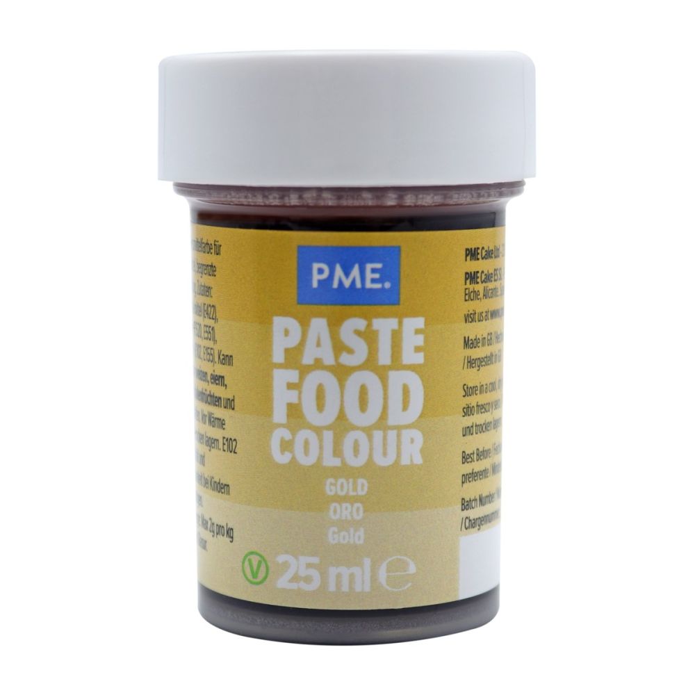 Barwnik spożywczy w żelu Gold - PME - złoty, 25 ml