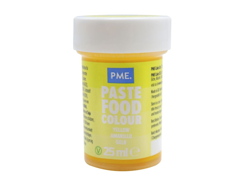 Barwnik spożywczy w żelu Yellow - PME - żółty, 25 ml