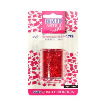 Edible glitter flakes Red - PME