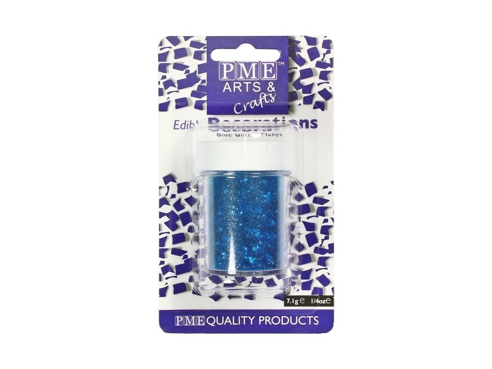 Edible glitter flakes Blue - PME