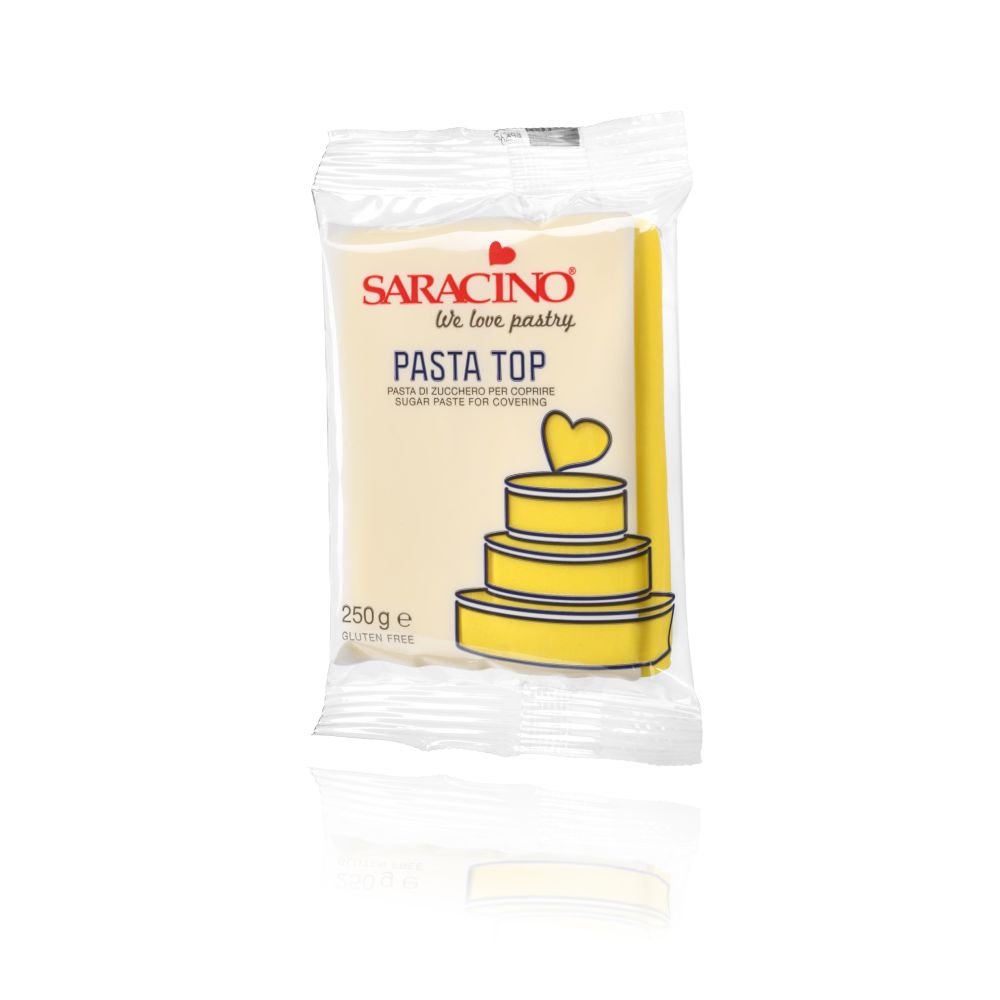 Modelling paste for covering Pasta Top - Saracino - Yellow, 250 g