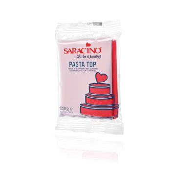 Modelling paste for covering Pasta Top - Saracino - Red, 250 g