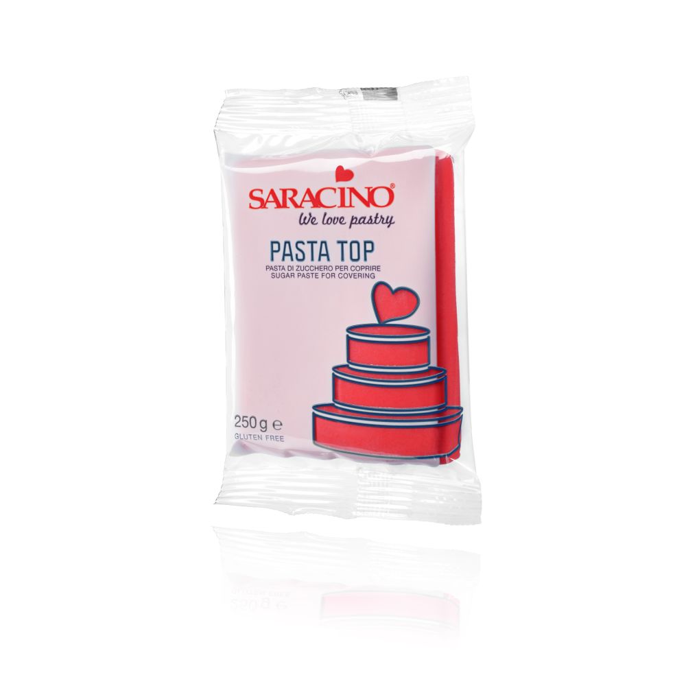 Modelling paste for covering Pasta Top - Saracino - Red, 250 g