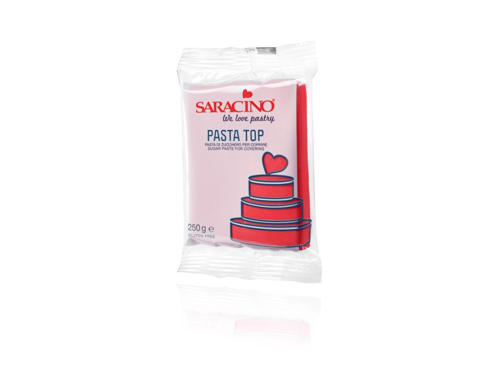 Modelling paste for covering Pasta Top - Saracino - Red, 250 g