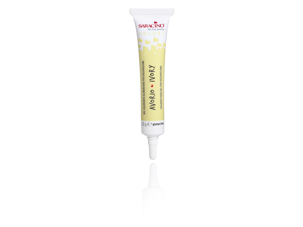 Barwnik w żelu tubka - Saracino - Ivory, kremowy, 20 g