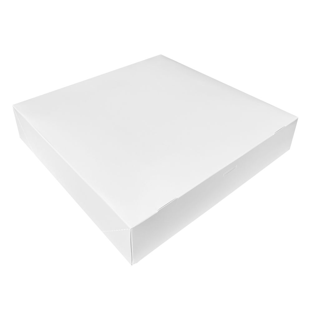 Tart box - white, 30 x 30 x 6 cm