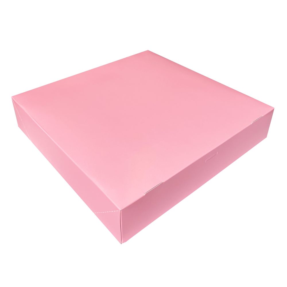 Pudełko na tartę - różowe, 30 x 30 x 6 cm