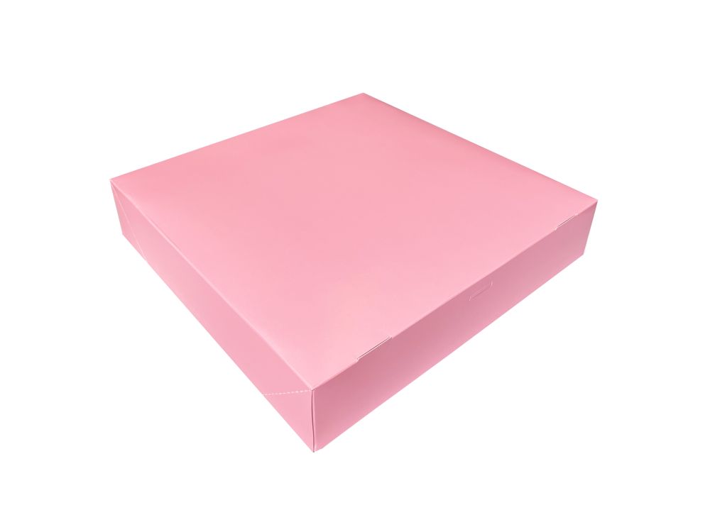 Pudełko na tartę - różowe, 30 x 30 x 6 cm