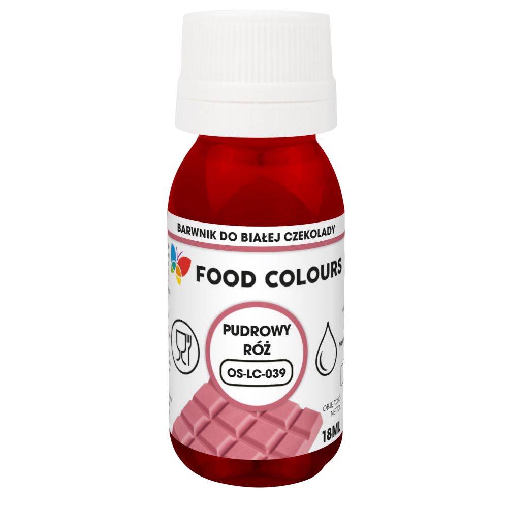 Barwnik spożywczy do białej czekolady - Food Colours - pudrowy róż, 18 ml