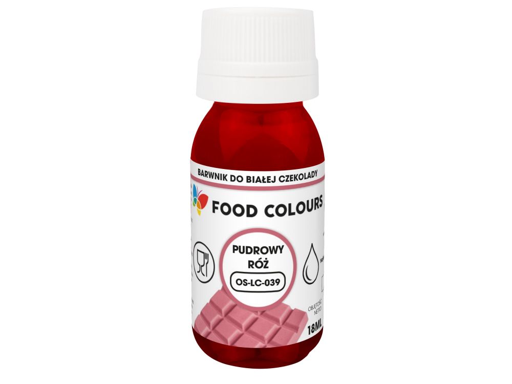 Barwnik spożywczy do białej czekolady - Food Colours - pudrowy róż, 18 ml
