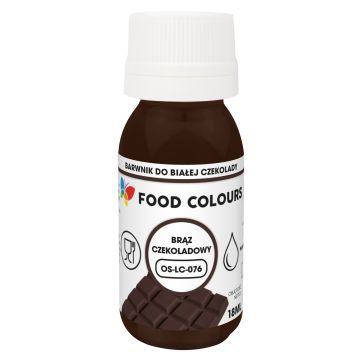 Barwnik spożywczy do białej czekolady - Food Colours - brąz czekoladowy, 18 ml