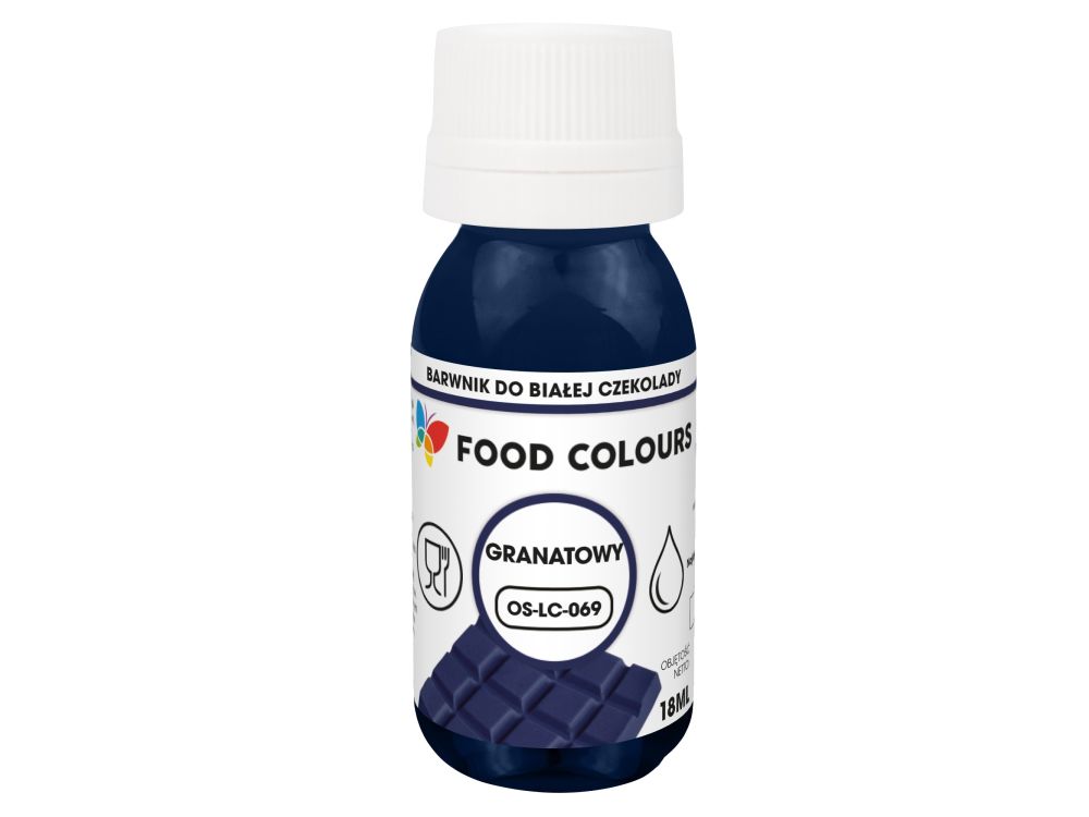 Barwnik spożywczy do białej czekolady - Food Colours - granatowy, 18 ml