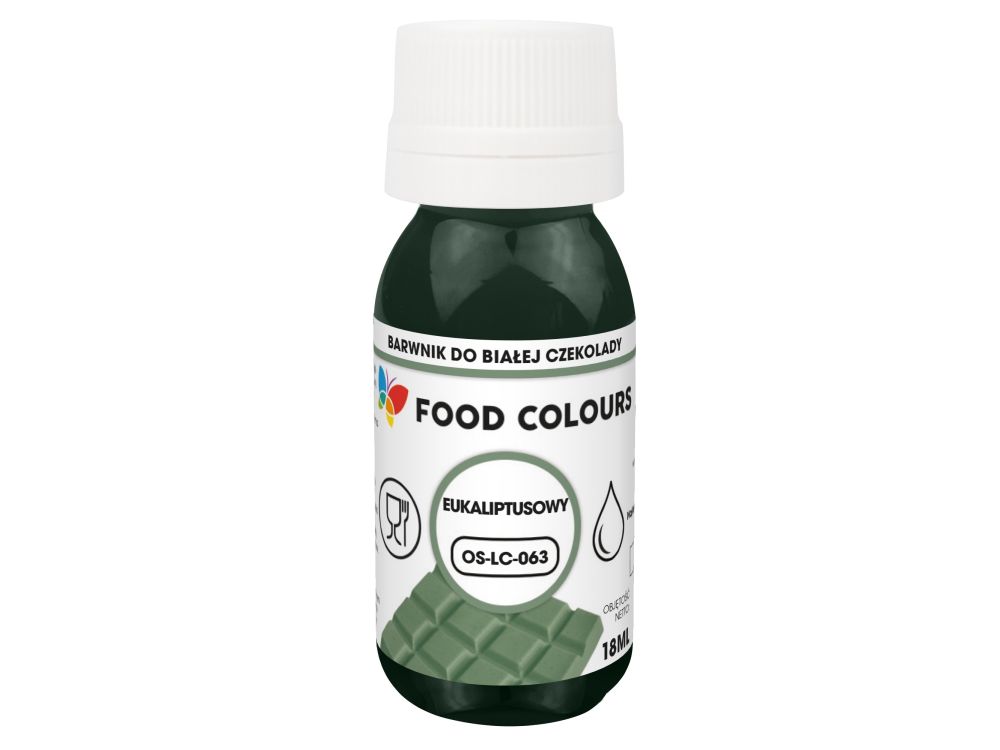 Barwnik spożywczy do białej czekolady - Food Colours - eukaliptusowy, 18 ml