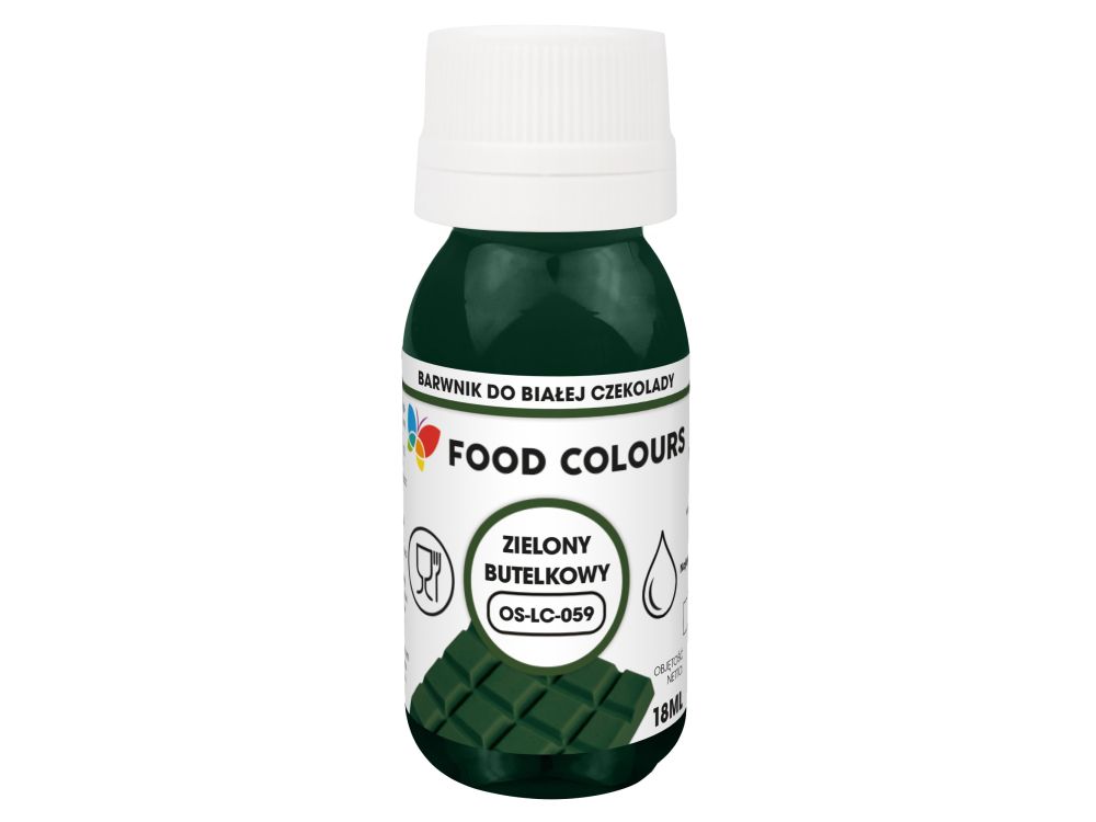 Food coloring for white chocolate - Food Colors - bootle green, 18 ml