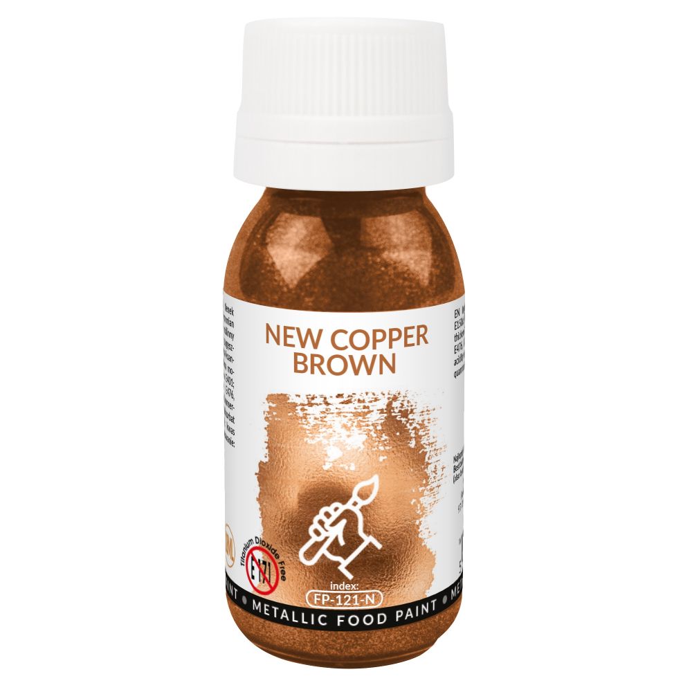 Farba spożywcza New Copper Brown - Food Colours - miedziana, 18 ml
