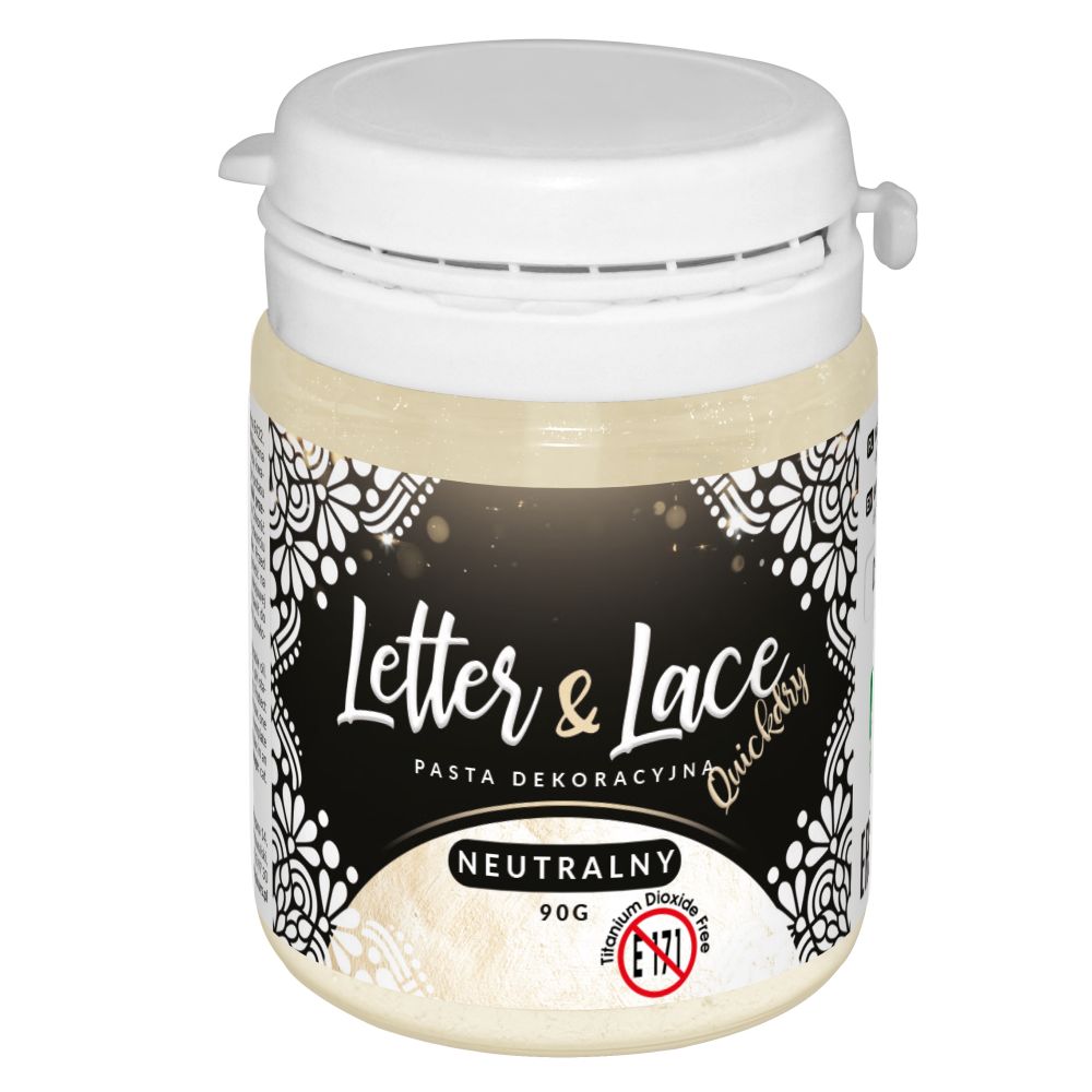 Pasta dekoracyjna do koronek Letter & Lace - Food Colours - neutralna, 90 g