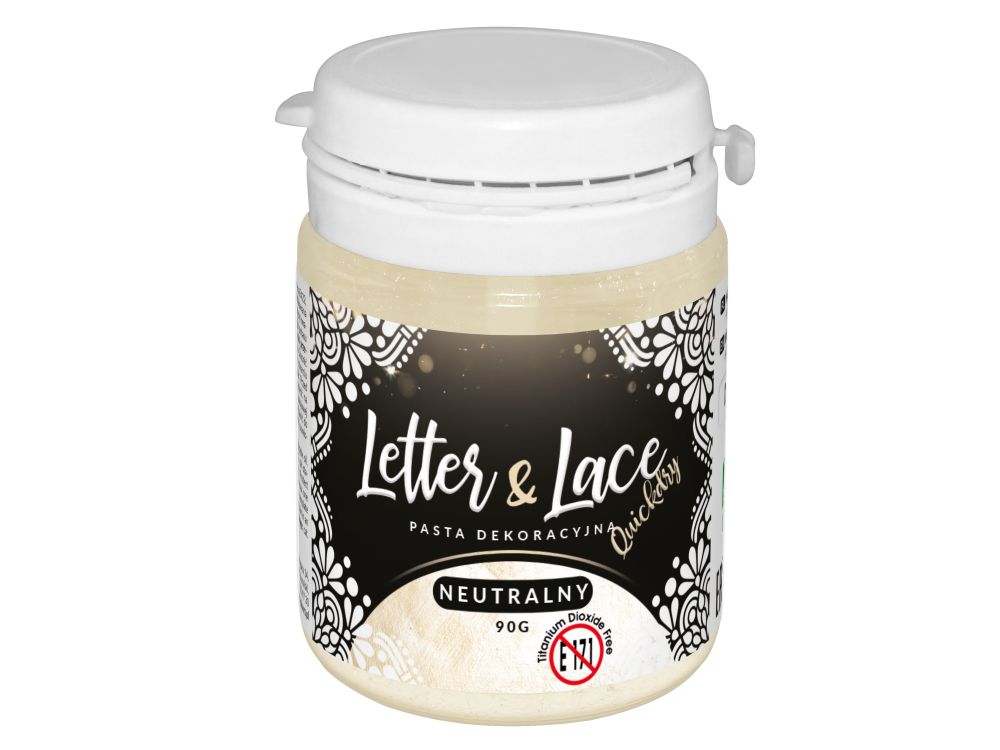 Pasta dekoracyjna do koronek Letter & Lace - Food Colours - neutralna, 90 g