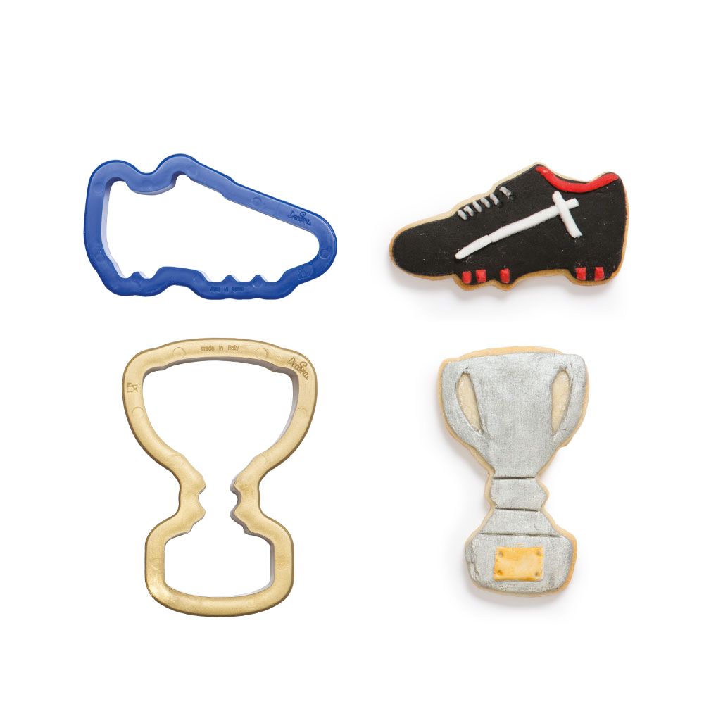 Cookie cutters - Decora - Trophy and Football Shoe, 2 pcs.