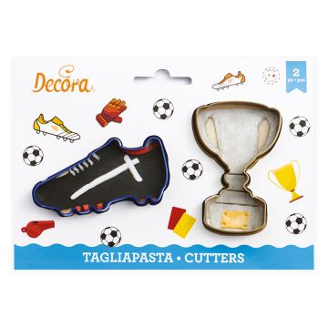 Foremki wykrawacze do ciastek - Decora - Trophy and Football Shoe, 2 szt.