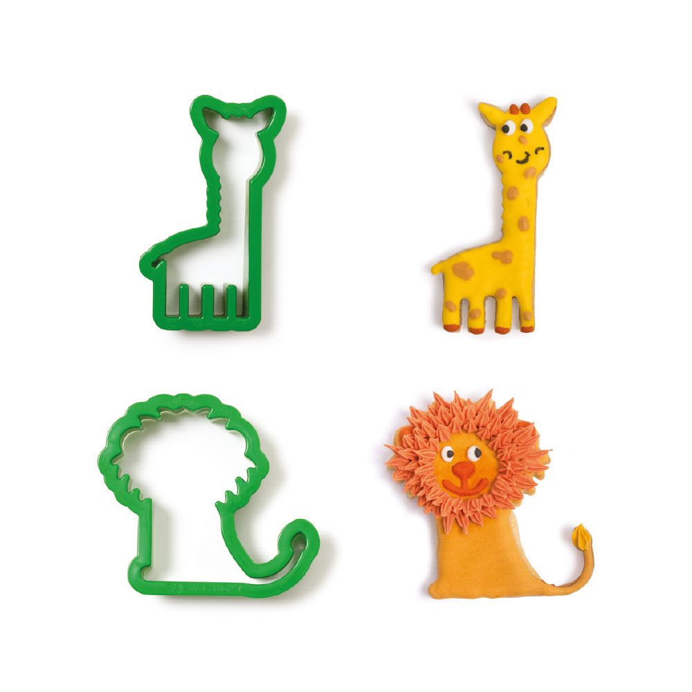 Cookie cutters - Decora - Giraffe and Lion, 2 pcs.