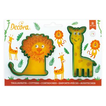 Cookie cutters - Decora - Giraffe and Lion, 2 pcs.