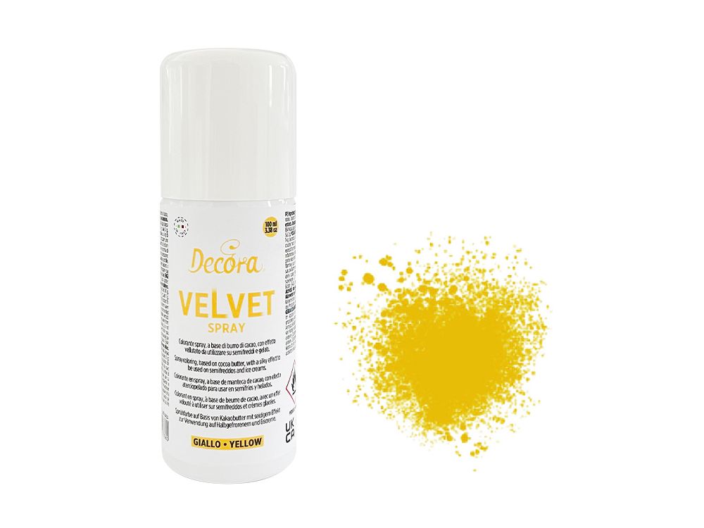 Zamsz w sprayu Velvet Spray - Decora - Yellow, 100 ml