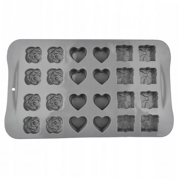 Silicone mould for chocolates - mix, 24 pcs.