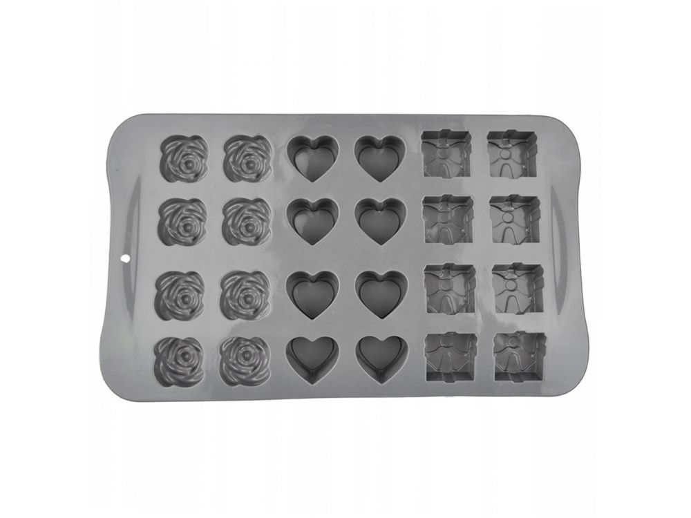 Silicone mould for chocolates - mix, 24 pcs.