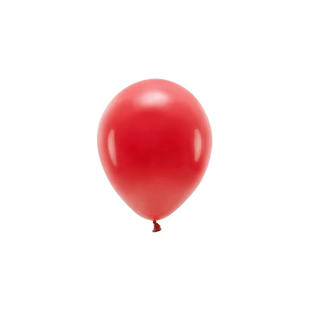 Eco Pastel latex balloons - PartyDeco - red, 26 cm, 10 pcs.