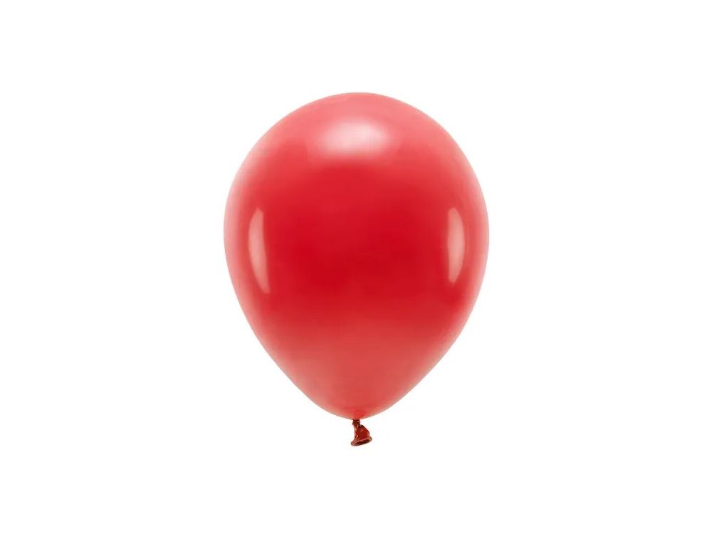 Eco Pastel latex balloons - PartyDeco - red, 26 cm, 10 pcs.