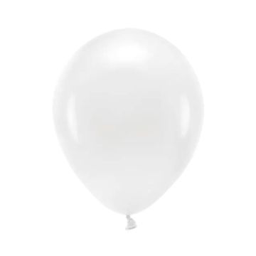 Balony lateksowe Eco Pastel - PartyDeco - białe, 26 cm, 10 szt.