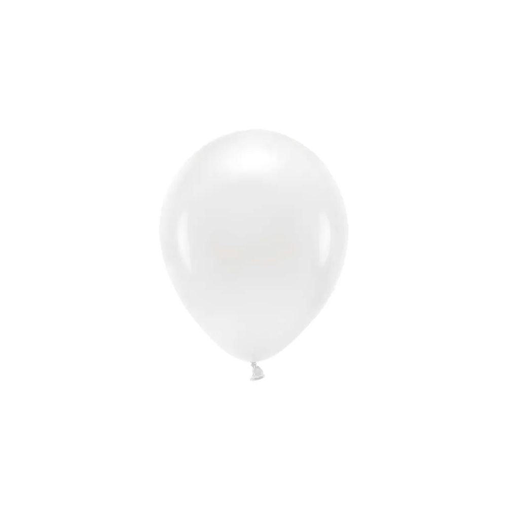 Eco Pastel latex balloons - PartyDeco - white, 26 cm, 10 pcs.