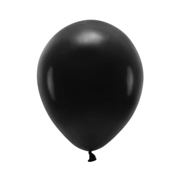 Balony lateksowe Eco Pastel - PartyDeco - czarne, 26 cm, 10 szt.