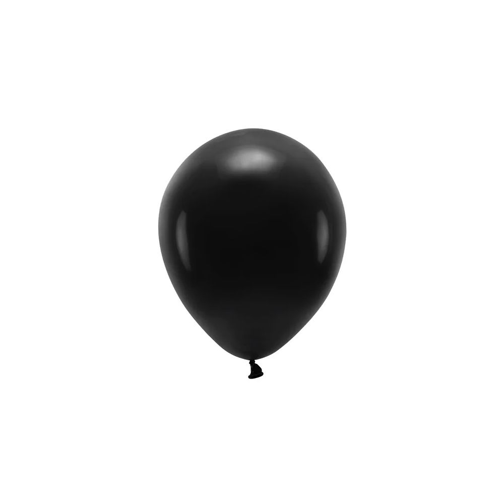 Eco Pastel latex balloons - PartyDeco - black, 26 cm, 10 pcs.