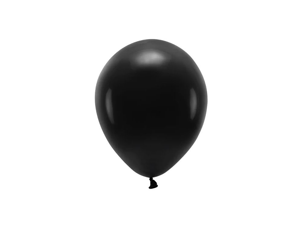 Eco Pastel latex balloons - PartyDeco - black, 26 cm, 10 pcs.