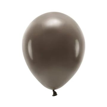 Eco Pastel latex balloons - PartyDeco - brown, 26 cm, 10 pcs.