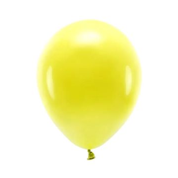 Eco Pastel latex balloons - PartyDeco - yellow, 26 cm, 10 pcs.