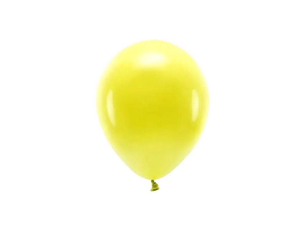 Eco Pastel latex balloons - PartyDeco - yellow, 26 cm, 10 pcs.